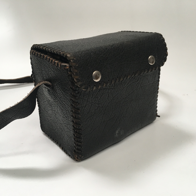 CAMERA CASE, Dark Brown Leather Brownie Case